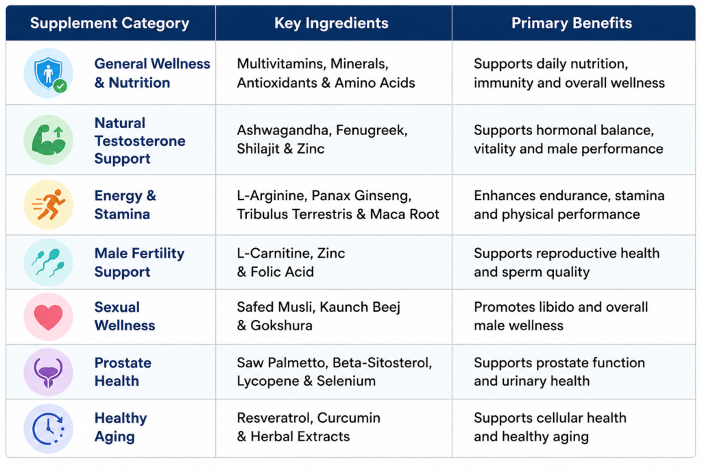 men health supplements